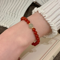 和田玉转运珠红玛瑙手串新中式手链水晶手链女天然正品高级感送女朋友老婆情人节七夕生日礼物