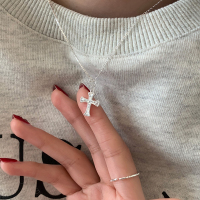 [爱与救赎]十字架纯银项链2025新款轻奢小众锁骨链设计师款送女朋友老婆情人节七夕生日礼物