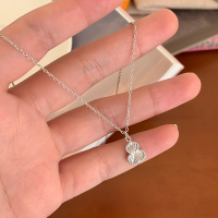 s925纯银镭射葫芦项链配饰女秋冬毛衣链轻奢高级感精致饰品潮送女朋友老婆情人节七夕生日礼物