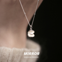 925纯银贝壳母贝珍珠吊坠项链女锁骨链轻奢小众设计气质潮送女朋友老婆情人节七夕生日礼物