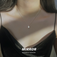 925纯银淡水珍珠吊坠项链女锁骨链清新素银气质简约ins配饰送女朋友老婆情人节七夕生日礼物