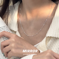 925纯银直棒蛇骨链项链女锁骨链配饰简约小众潮轻奢高级感送女朋友老婆情人节七夕生日礼物