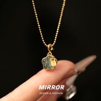 仅吊坠925纯银翡翠桃花挂坠项链配饰小众设计中国风DIY配件汉服春送女朋友老婆情人节七夕生日礼物