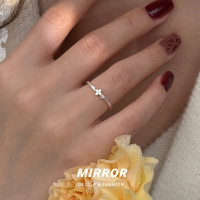 999纯银小桂花戒指女指环尾戒小众设计个性简约ins风清新潮送女朋友老婆情人节七夕生日礼物