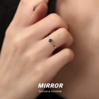 925纯银四叶草戒指女指环小众设计尾戒ins风学生个性送女朋友老婆情人节七夕生日礼物