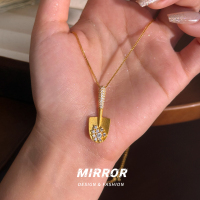 925纯银淘金小铲子项链女锁骨链小众设计创意高级感约3g BCX5540送女朋友老婆情人节七夕生日礼物