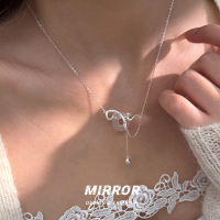 925纯银白玉髓小盘蛇项链女锁骨链气质时尚轻奢小众创意潮送女朋友老婆情人节七夕生日礼物