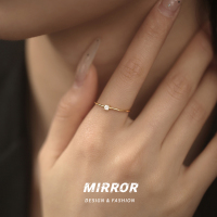 925纯银细圈戒指女指环小众设计ins风简约个性轻奢尾戒送女朋友老婆情人节七夕生日礼物