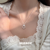 999纯银在逃公主蝴蝶结项链女锁骨链时尚个性小众ins风气质送女朋友老婆情人节七夕生日礼物