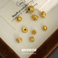 925纯银转运珠隔珠南瓜珠吊坠女仅项坠简约高级感潮个性 BCZ1987送女朋友老婆情人节七夕生日礼物