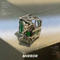 925纯银蝴蝶绿方块吊坠女配件材料挂绳2025年新款潮BCZ1274送女朋友老婆情人节七夕生日礼物