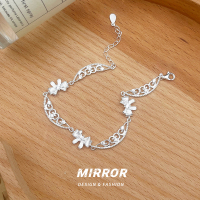 999纯银蝴蝶结宫廷风手链女手环手饰气质高级感ins重约6g BCS4012送女朋友老婆情人节七夕生日礼物