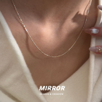 针式万能链 925纯银细闪星光闪亮链项链女锁骨链小众简约送女朋友老婆情人节七夕生日礼物