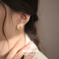 925纯银果冻闪亮银针耳钉女耳环耳饰小众设计时尚个性韩国送女朋友老婆情人节七夕生日礼物