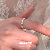 925纯银玫瑰花闪亮戒指女指环尾戒个性时尚ins风气质高级感送女朋友老婆情人节七夕生日礼物