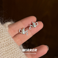 925纯银耳钉女耳环耳饰水滴水壶配饰ins风时尚创意设计送女朋友老婆情人节七夕生日礼物