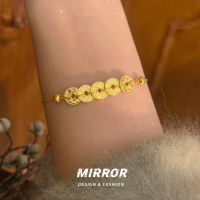 999纯银五帝钱碎冰冰手链女手环手饰个性国风高级感约4g BCS4103送女朋友老婆情人节七夕生日礼物