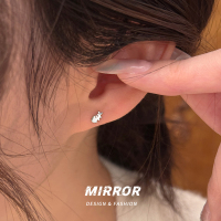 999纯银鱼骨耳钉女耳环耳饰小众简约气质礼物新款2025潮流送女朋友老婆情人节七夕生日礼物