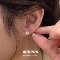 999纯银车花四叶草耳钉女耳环耳饰个性简约小众ins风礼物潮送女朋友老婆情人节七夕生日礼物