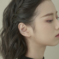 925纯银耳夹女无耳洞假耳钉蛇形朋克高级感耳骨钉潮人男女送女朋友老婆情人节七夕生日礼物