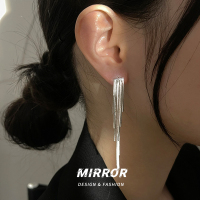 925纯银蛇骨流苏耳钉女耳环耳饰长款耳坠韩国网红气质ins风新款夏送女朋友老婆情人节七夕生日礼物