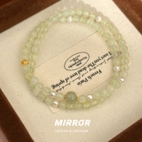 925纯银岫玉和田玉淡水珍珠手链女手环手饰气质小众设计 BCS4285送女朋友老婆情人节七夕生日礼物