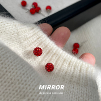 925纯银树莓耳钉女耳饰耳环小众学生简约显白个性简约送女朋友老婆情人节七夕生日礼物