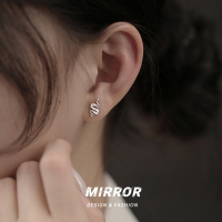 999纯银灵蛇耳钉女耳环耳饰闪亮小众设计ins风韩国网红气质送女朋友老婆情人节七夕生日礼物