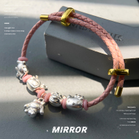 999纯银卡通动物串珠手链女手串手环银饰小众设计夏配饰学生送礼送女朋友老婆情人节七夕生日礼物