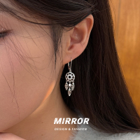 925纯银捕梦网耳环女耳钉耳饰创意礼物2025年轻奢高级感潮送女朋友老婆情人节七夕生日礼物