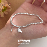 925纯银小狗骨头盘缠手链女手环手饰轻奢小众设计高级感潮送女朋友老婆情人节七夕生日礼物