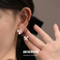 999纯银栀子花耳钉女耳环耳饰精致小巧简约2025年新礼物潮送女朋友老婆情人节七夕生日礼物
