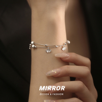 925纯银银杏叶双层手链女手饰个性闺蜜学生礼物森系清新送女朋友老婆情人节七夕生日礼物