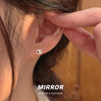 999纯银镂空星星耳钉女小众设计简约耳环耳饰气质个性送女朋友老婆情人节七夕生日礼物