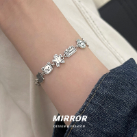 925纯银姜饼人小熊复古做旧手链女 可爱手饰学生圣诞节礼物送女朋友老婆情人节七夕生日礼物