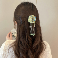 新中式蝴蝶步摇流苏抓夹女古风发饰旗袍汉服国风夹子头饰发夹新款送女朋友老婆情人节七夕生日礼物