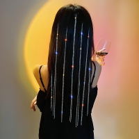 2023新款闪钻链条发夹女网红头饰流苏发卡高级感气质编发脏辫发带送女朋友老婆情人节七夕生日礼物