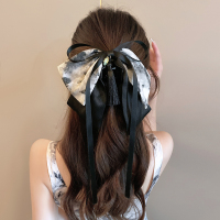 超仙高级感飘带蝴蝶结发夹女后脑勺半扎抓夹古风旗袍头饰2024新款送女朋友老婆情人节七夕生日礼物