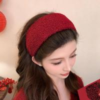 纯色羊羔毛宽边发箍女防滑压发洗脸头箍高颅顶遮发显脸小头饰新款送女朋友老婆情人节七夕生日礼物