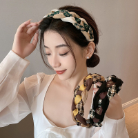 韩版高级感拼色麻花发箍女秋冬宽边发卡头箍高级感头饰2023年新款送女朋友老婆情人节七夕生日礼物