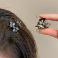 枪黑花朵迷你小抓夹女公主头编发发夹前额侧边刘海夹发卡夹子头饰送女朋友老婆情人节七夕生日礼物