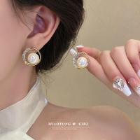 刘亦菲同款珍珠耳钉女高级感耳饰2023年新款潮简约小巧气质耳环送女朋友老婆情人节七夕生日礼物