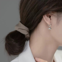 s925纯银小鱼耳扣女时尚简约可爱短款耳坠小众高级感精致百搭耳饰送女朋友老婆情人节七夕生日礼物