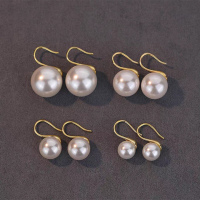 s925银针施家珍珠耳钉女高级感耳钩耳坠高跟鞋珍珠耳环2025新款潮送女朋友老婆情人节七夕生日礼物