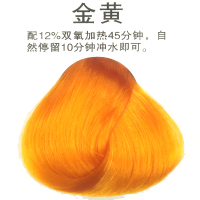 贝嘉欣丽妃精油打蜡染发膏植物染发剂头发彩色焗油膏染发霜染发膏染膏温和不伤发120ML*2 金黄色