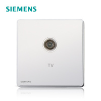 [官方旗舰店]西门子(siemens)开关插座系列86型 睿致钛银一位宽频电视