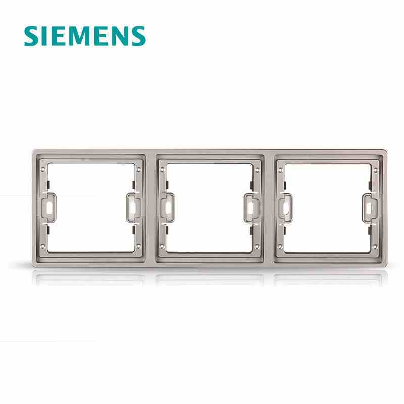 【官方旗舰店】西门子(SIEMENS)开关插座系列86型 睿致钛银开关插座 三联边框