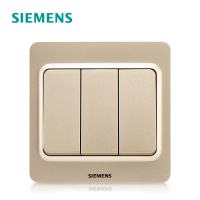 【官方旗舰店】西门子(SIEMENS)开关插座86型 映彩日曜金五孔 16A空调三孔 五孔USB 单控双控开关插座