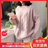 愫惠君2019新款加厚毛衣半高领女修身套头毛衣百搭女装针织衫H-YHY238