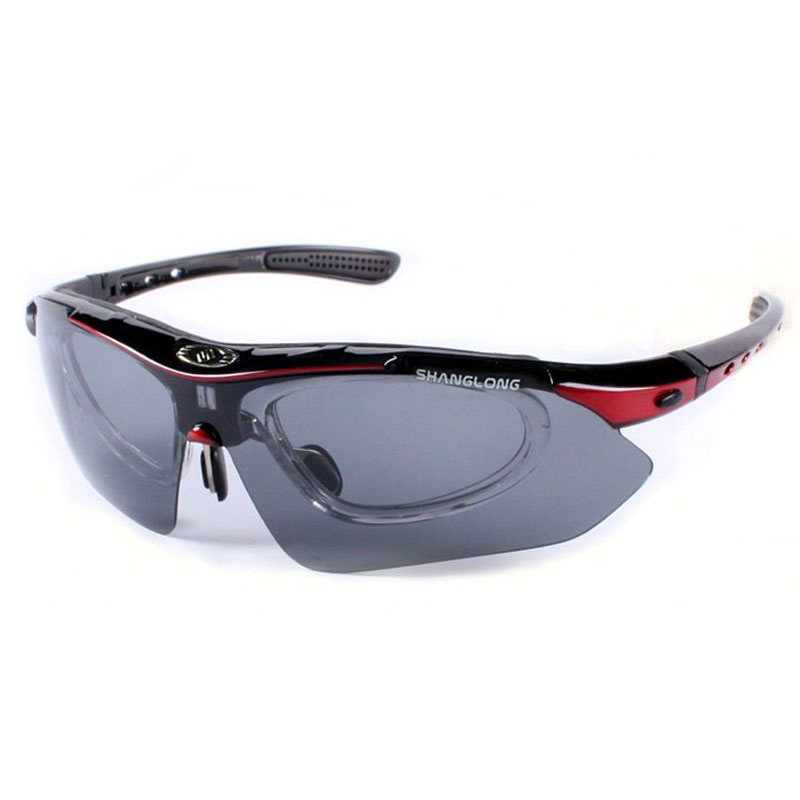 尚龙骑行眼镜自行车眼镜司机偏光镜运动镜钓鱼镜五付镜片近视框镜腿可